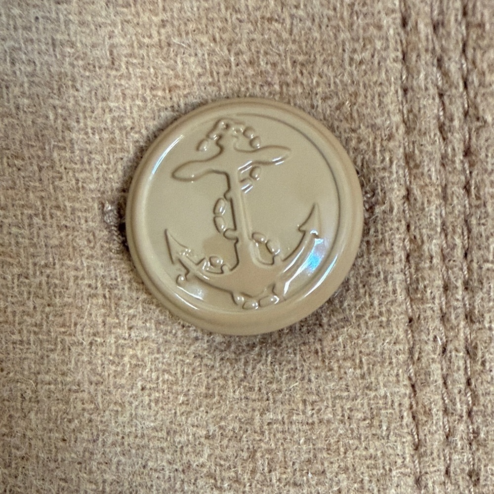 JCPenney Women's Camel Double-Breasted Peacoat - Picture 2 of 7